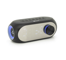 Колонка Kisonli LP-2S Bluetooth 5.0, 1х5W, 1200mAh, USB/TF/BT/FM/AUX/LCD/Clock, DC: 5V, Black, BOX, Q60
