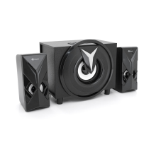 Колонки Kisonli TM-1000U, 5W+2x3W, USB/TF/BT/FM/AUX/LED light, із сабвуфером, DC: 5V, Black, BOX, Q8