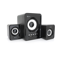 Колонки Kisonli U-2800BT, 5W+2x3W, USB/TF/BT/FM/AUX, із сабвуфером, DC: 5V, Black, BOX, Q30