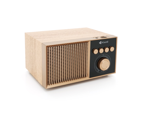 Колонка Kisonli G10 Bluetooth 5.0, 1х5W, 1200mAh, ≥90dB, USB/TF/BT/FM/AUX, DC: 5V/1A, Red-Wood, BOX, Q50