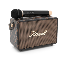 Колонка Kisonli G100 Bluetooth 5.0, 2х10W, 1800mAh, USB/TF/BT/AUX, DC: 5V/1A, Black, BOX, Q12
