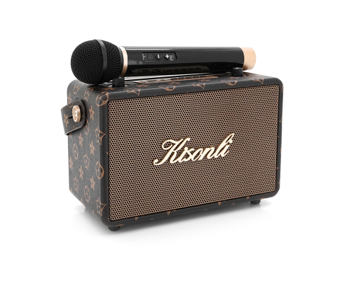 Колонка Kisonli G100 Bluetooth 5.0, 2х10W, 1800mAh, USB/TF/BT/AUX, DC: 5V/1A, Black, BOX, Q12