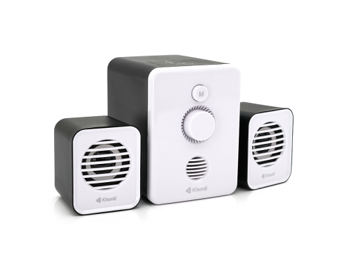 Колонки Kisonli U-3000BT, 5W+2x3W, USB/TF/BT/FM/AUX, с сабвуфером, DC: 5V, White, BOX, Q40 Колонки Kisonli U-3000BT, 5W+2x3W, USB/TF/BT/FM/AUX, с сабвуфером, DC: 5V, White, BOX, Q40