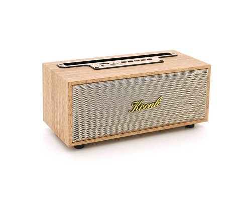 Колонка Kisonli G12A Bluetooth 5.0, 1х8W, 1200mAh, USB/TF/BT/AUX, DC: 5V/1A, Wooden, BOX, Q40
