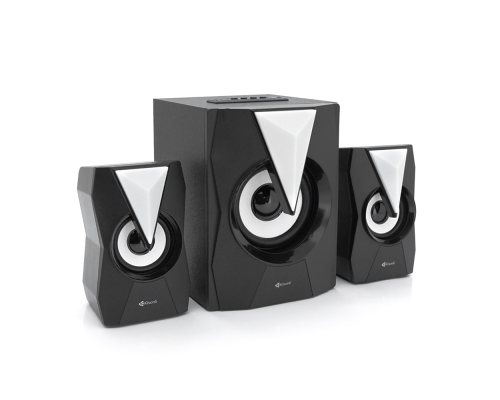 Колонки Kisonli TM-4000U, 5W+2x3W, USB/TF/BT/FM/AUX/LED light, із сабвуфером, DC: 5V, Black, BOX, Q8