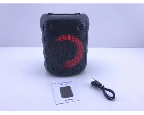 Колонка с LED- подсветкой музыкальная портативная Bluetooth AM-303 Колонка с LED- подсветкой музыкальная портативная Bluetooth AM-303