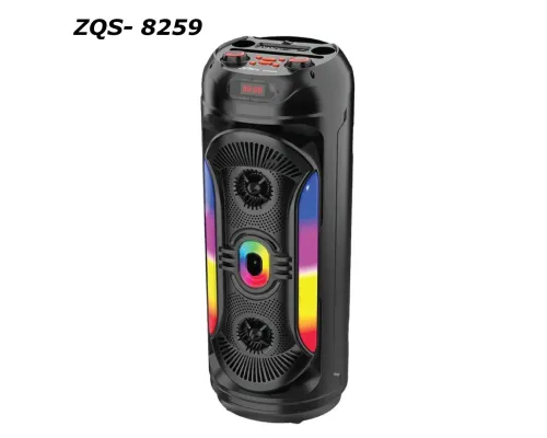 Колонка акустична акумуляторна з без дротовим мікрофоном, пультом, ZQS8259 25W Колонка акустична акумуляторна з без дротовим мікрофоном, пультом, ZQS8259 25W