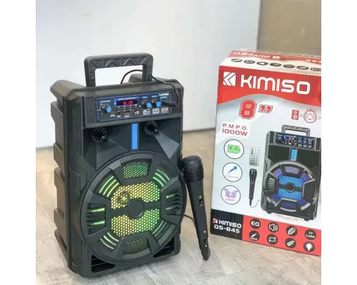 Kimiso QS-845 8" Бездротова портативна bluetooth колонка валіза з караоке