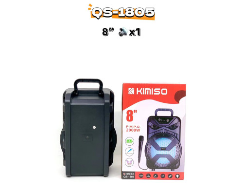 Kimiso новий QS-1805 8-дюймовий портативний динамік високої потужності з дротовим мікрофоном вуличний динамік Kimiso новий QS-1805 8-дюймовий портативний динамік високої потужності з дротовим мікрофоном вуличний динамік