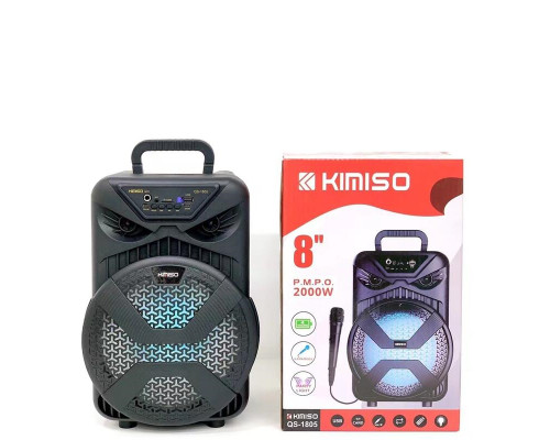 Kimiso новий QS-1805 8-дюймовий портативний динамік високої потужності з дротовим мікрофоном вуличний динамік Kimiso новий QS-1805 8-дюймовий портативний динамік високої потужності з дротовим мікрофоном вуличний динамік