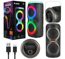 Аккумуляторная Bluetooth колонка мини чемодан с подсветкой MS-3637BT FM-радио