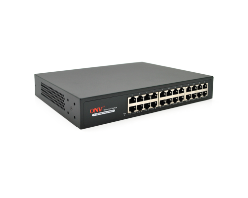 Комутатор Ethernet ONV-H1024 у металевому корпусі, 24*100Мб портів, 270х181х44.5 мм