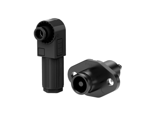 Set of connectors for battery (male + female), SRDB-70C, 70A, 1500V, IP67, Black