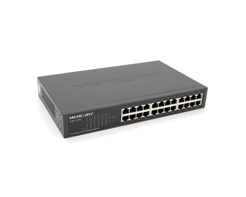 Комутатор Mercury S124D, 24 порти Ethernet 10/100 Мбіт / сек, BOX Q6