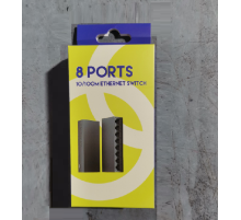 Комутатор UT-SF08, 8 портів Ethernet 10/100 Мбіт/с, USB DC5V0.6A. 120*36*21mm, BOX Q60