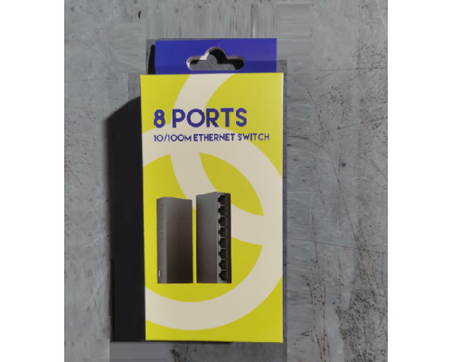 Комутатор UT-SF08, 8 портів Ethernet 10/100 Мбіт/с, USB DC5V0.6A. 120*36*21mm, BOX Q60 Комутатор UT-SF08, 8 портів Ethernet 10/100 Мбіт/с, USB DC5V0.6A. 120*36*21mm, BOX Q60