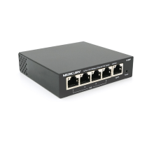Комутатор POE 48V Mercury S105P 48V 5 портів Ethernet 10/100 Мбіт / сек, БП в комплекті, BOX Q200