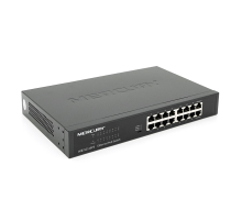 Комутатор POE Mercury SG116PS 14 портів POE 100Мбит + 2 порт Ethernet (UP-Link) 100 Мбіт, БП вбудований, кріплення в стійку, BOX (294 * 180 * 44)