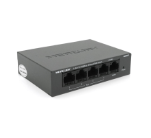Комутатор POE 48V Mercury MS05CP 4 портів POE + 1 порт Ethernet (Uplink) 10/100 Мбіт / сек, БП в комплекті