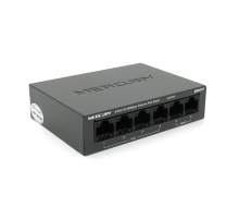 Комутатор POE Mercury MS06CP з 4 портами POE+ 2 порти UP-Link 100Мбіт, БП в комплекті, Q20