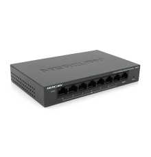 Комутатор POE Mercury MS08CP з 7 портами POE + 1 порт UP-Link 100Мбіт, БП в комплекті, Q18