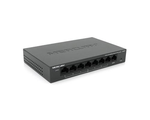 Комутатор POE Mercury MS08CP з 7 портами POE + 1 порт UP-Link 100Мбіт, БП в комплекті, Q18 Комутатор POE Mercury MS08CP з 7 портами POE + 1 порт UP-Link 100Мбіт, БП в комплекті, Q18