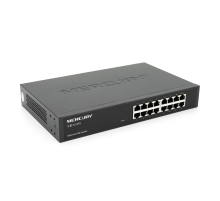 Комутатор POE Mercury S116PS 15 портів POE 100Мбит + 1 порт Ethernet (UP-Link) 100 Мбіт, БП вбудований, кріплення в стійку, BOX (294 * 180 * 44)