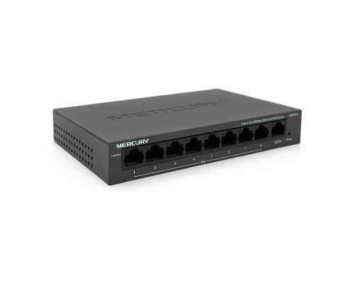 Комутатор POE Mercury MS09CPS з 8 портами POE + 1 порт UP-Link 100Мбіт, БП в комплекті, Q18 Комутатор POE Mercury MS09CPS з 8 портами POE + 1 порт UP-Link 100Мбіт, БП в комплекті, Q18
