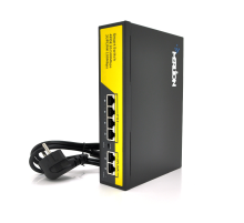 POE комутатор Merlion 4 POE 10/100+2 RJ45 10/100+вбудований блок живлення 52V 1.38A