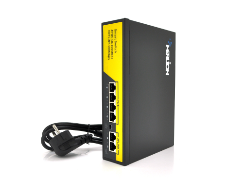 POE комутатор Merlion 4 POE 10/100+2 RJ45 10/100+вбудований блок живлення 52V 1.38A POE комутатор Merlion 4 POE 10/100+2 RJ45 10/100+вбудований блок живлення 52V 1.38A