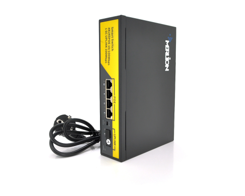 POE комутатор Merlion 4 POE 10/100 + 1Single Fiber Tx1310nm 20km + вбудований блок живлення 52V 1.38A POE комутатор Merlion 4 POE 10/100 + 1Single Fiber Tx1310nm 20km + вбудований блок живлення 52V 1.38A