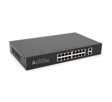 POE комутатор Merlion 16 POE 10/100 + 2 RJ45 10/100/1000+ вбудований блок живлення 52V 3.85A POE комутатор Merlion 16 POE 10/100 + 2 RJ45 10/100/1000+ вбудований блок живлення 52V 3.85A