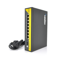 POE комутатор Merlion 8 POE 10/100 + 1Single Fiber Tx1310nm 20km + вбудований блок живлення 52V 2.3A