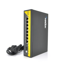POE комутатор Merlion 8 POE 10/100 + 1Single Fiber Tx1310nm 20km + вбудований блок живлення 52V 2.3A