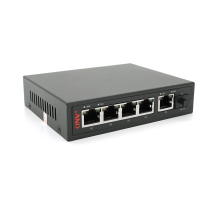 4х портовий PoE Full Gigabit комутатор ONV-POE33108PFG, 4xPoe1000Мбіт + 2х1000 Мбіт + 1хSFP 1000Мбіт, до 250м, IEEE802.3af/at, потужність 65Вт