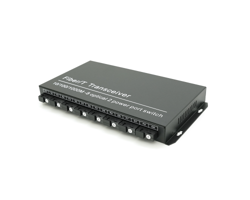 Комутатор UPLINK UFS CK-880IS8F2E Fiber Switch 8Fiber 100Mbps + 2 1000M RJ45 ports, корпус метал, БП в комплекті