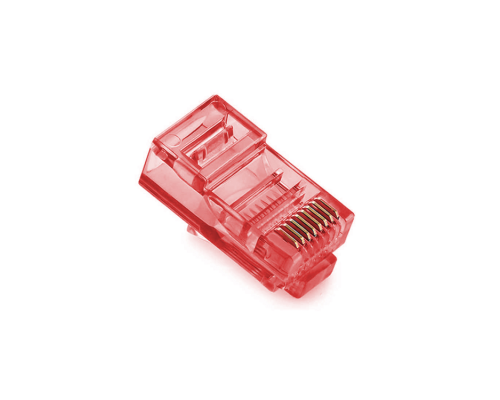 Конектор Merlion RJ-45 8P8C UTP Cat-5 (100 шт / уп.) Q100 Red