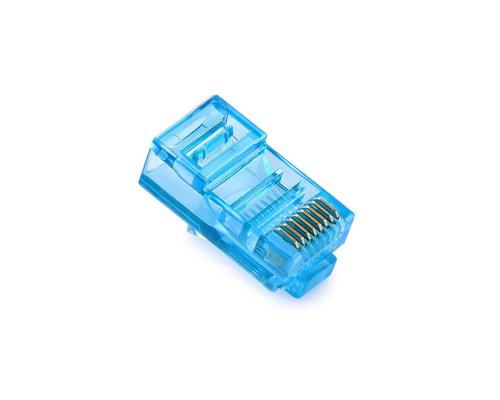 Конектор Merlion RJ-45 8P8C UTP Cat-5 (100 шт / уп.) Q100 Синій Конектор Merlion RJ-45 8P8C UTP Cat-5 (100 шт / уп.) Q100 Синій