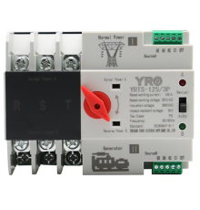 Автомат введення резерву (АВР) триполюсний YRQ2PC-125, 400V/125A на DIN-рейку для генераторів