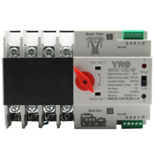 Автомат введення резерву (АВР) чотириполюсний YRQ2PC-125, 400V/125A на DIN-рейку для генераторів