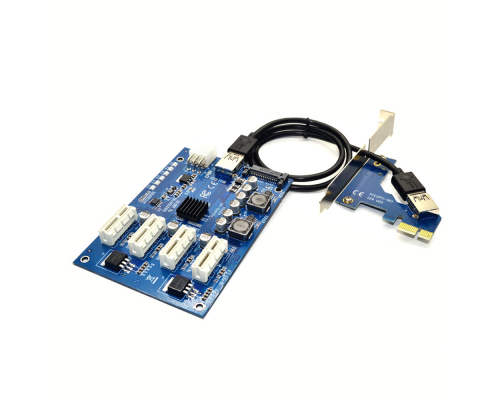 Cпліттер-розгалужувач-хаб PCI-e x 1 на 3 порту х 1, BOX Cпліттер-розгалужувач-хаб PCI-e x 1 на 3 порту х 1, BOX