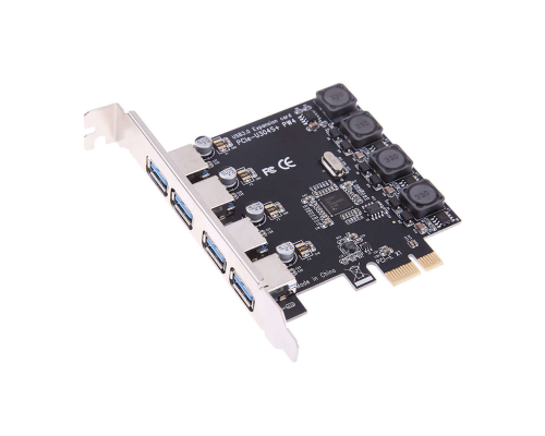 Контролер PCI-Е=>USB 3.0, 4 порти, 5Gbps, BOX