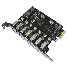 Контролер PCI-Е => USB 3.0, 7 портів, 5Gbps, BOX