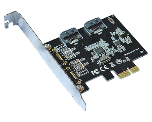 Контролер PCI-E=>SATA 3.0, ASM1061, 6Gb/s, 2 порти внутрішніх, BOX