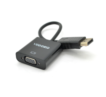 Конвертер VEGGIEG DV-B Display Port (тато) на VGA(мама) 25cm, Black, Пакет