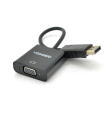 Конвертер VEGGIEG DV-B Display Port (тато) на VGA(мама) 25cm, Black, Пакет