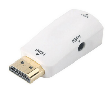 Конвертер-адаптер HDMI (тато) на VGA (мама), White, CristalBox Конвертер-адаптер HDMI (тато) на VGA (мама), White, CristalBox