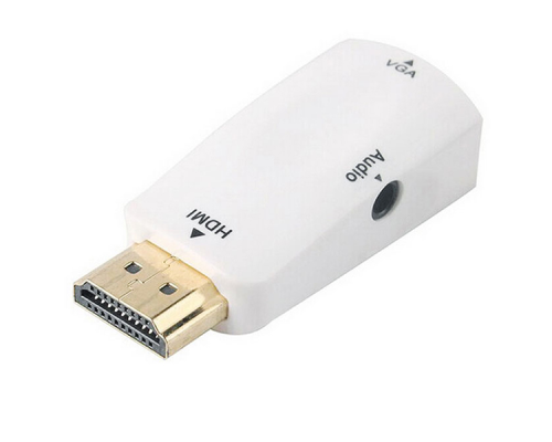 Конвертер-адаптер HDMI (тато) на VGA (мама), White, CristalBox