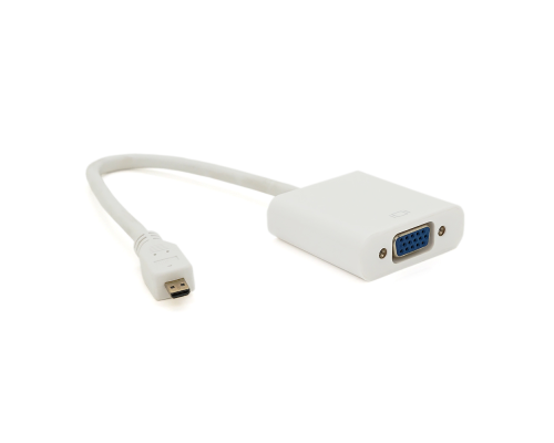 Конвертер micro HDMI (тато) на VGA(мама) 30cm, White, 4K/2K, Пакет Конвертер micro HDMI (тато) на VGA(мама) 30cm, White, 4K/2K, Пакет