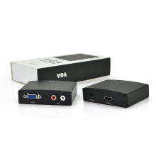 Активний конвертер HDMI (input) на VGA(output) + Audio Adapter, Black, 4K / 2K, Пакет